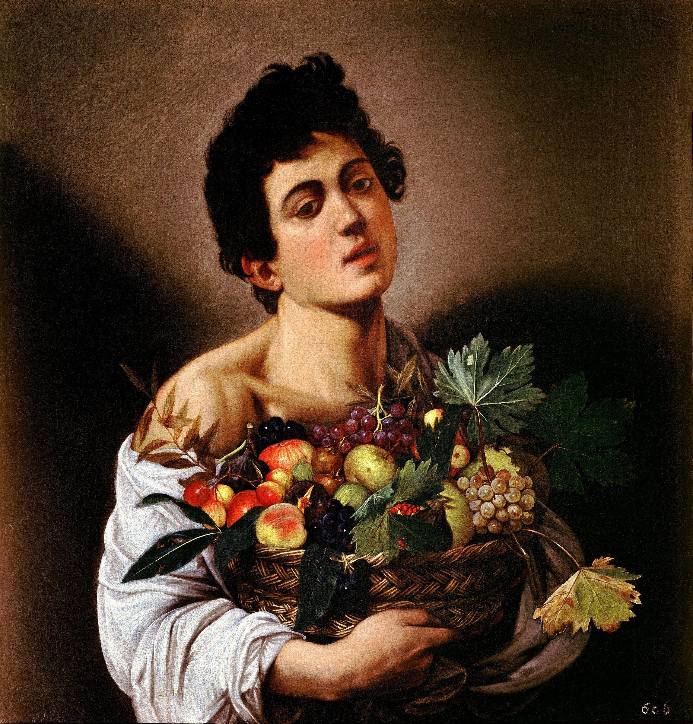 Boy with a Basket of Fruit, Caravaggio, c. 1593